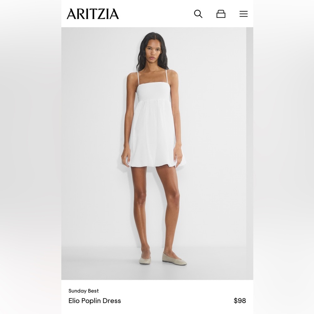 Aritzia Elio Poplin Dress